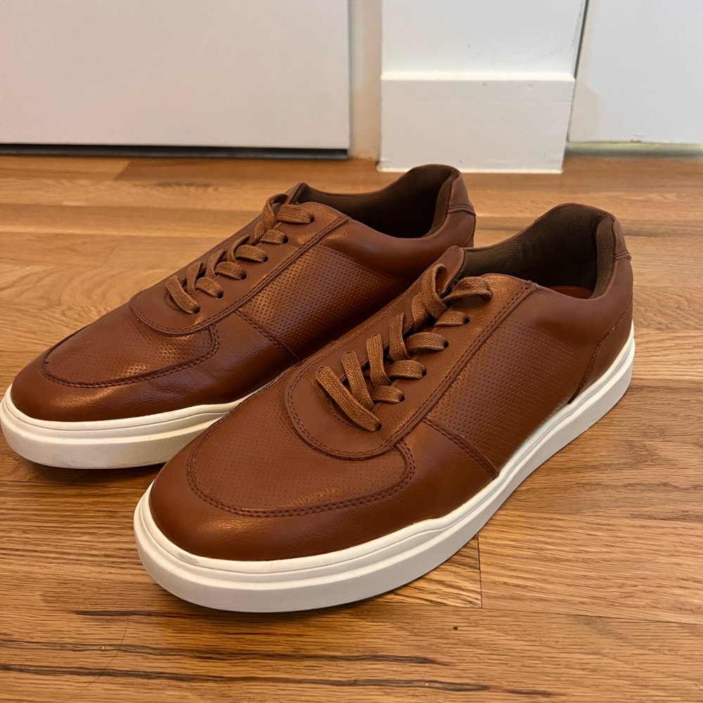 Men's Brown Leather Sneakers